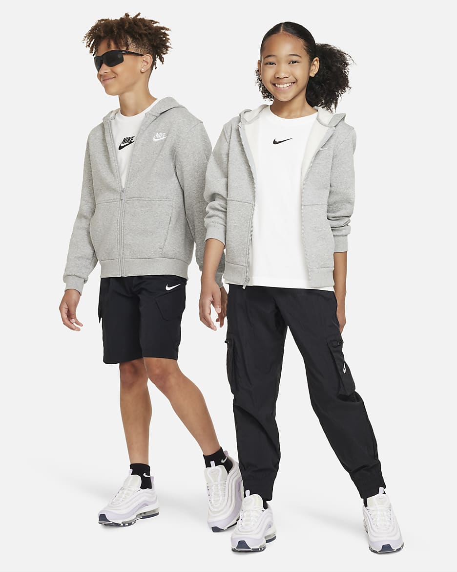 Nike club logo hoodie junior shops